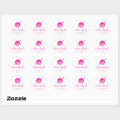 Roze Disco Bal Disco Bruid Bruiloft Feest Ronde Sticker (Vel)