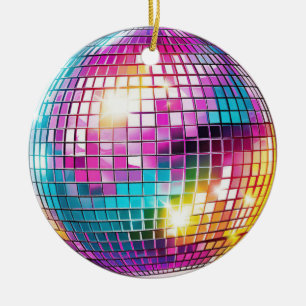 Roze Disco Bal Keramische Versiering Keramisch Ornament