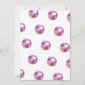 Roze Disco Bal Retro Disco Baby Shower Kaart (Achterkant)
