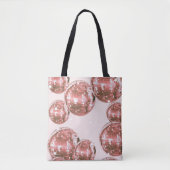 Roze Disco Bal, Retro Glamour Esthetisch Tote Bag (Voorkant)