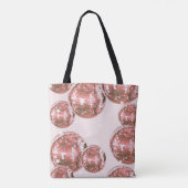 Roze Disco Bal, Retro Glamour Esthetisch Tote Bag (Achterkant)