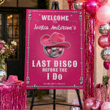 Roze Disco Bal Verlovingsfeest Welkom Bord