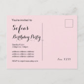 roze disco ball Briefkaart - uitnodiging (Achterkant)