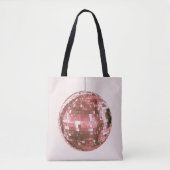 Roze Disco Ball, Meisje Accessoire, Schattige Tote Bag (Voorkant)