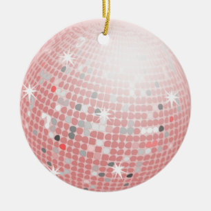 roze disco ball ornament