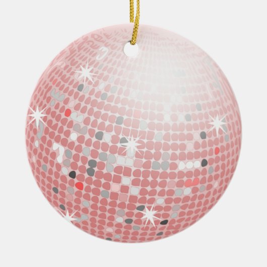 roze disco ball ornament (Voorkant)