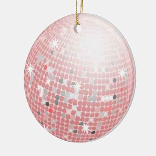 roze disco ball ornament (Links)