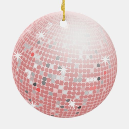 roze disco ball ornament (Achterkant)