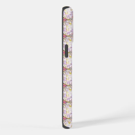 Roze Disco Ball Patroon iPhone Hoesje (Rechterkant)
