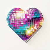 Roze Disco Ball Patroon Notitieboek (Achterkant)