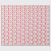 Roze Disco Ball Pattern Wrapping Paper Cadeaupapier (Vlak)