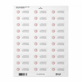 Roze Disco Ball Return-label Etiket (Full Sheet)