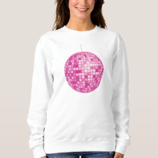 Roze Disco Ball, Spiegelbal, Retro, jaren 70, jare Trui