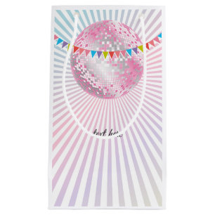 roze disco ball, verjaardagsfeestje Gift Bag Klein Cadeauzakje