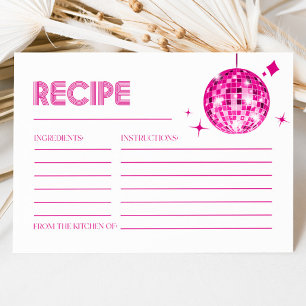 Roze Disco Ball Vrijgezellenfeest Recept Kaarten