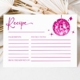 Roze Disco Ball Vrijgezellenfeest Recept Kaarten