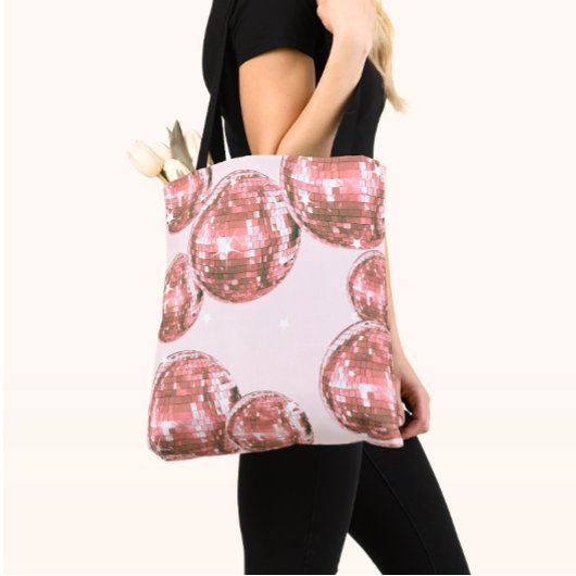 Roze Disco Ballen, Retro Glamour, Meisjesachtige E Tote Bag