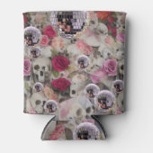 Roze Disco Balls, Skulls en Rozen Motif Blikjeskoeler (Voorkant)