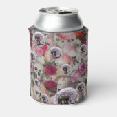 Roze Disco Balls, Skulls en Rozen Motif Blikjeskoeler (Blikje Achterkant)