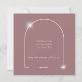 Roze Disco Boogie Bridal Shower Uitnodiging (Achterkant)