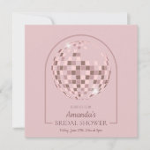 Roze Disco Boogie Bridal Shower Uitnodiging (Voorkant)