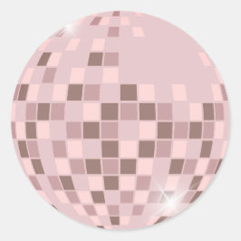 Roze Disco Boogie Ronde Sticker
