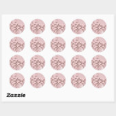 Roze Disco Boogie Ronde Sticker (Vel)