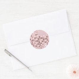 Roze Disco Boogie Ronde Sticker