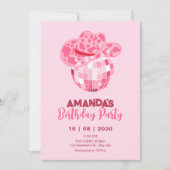 Roze disco cowboy kaart (Voorkant)