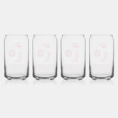 Roze Disco Cowgirl Bachelorette Feest Favor Glas (Achterkant)