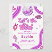 Roze Disco Cowgirl Bachelorette Rodeo Weekend Kaart (Voorkant)