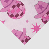 Roze Disco Cowgirl Hoed Patroon met Sterren  Tissuepapier (Detail)