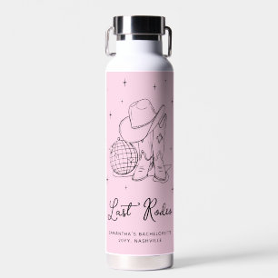 Roze Disco Cowgirl Laatste Rodeo Bachelorette Fees Waterfles