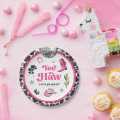 Roze Disco Cowgirl Party Paper Bord (Feest)