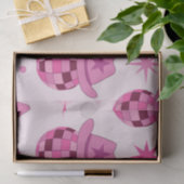 Roze Disco Cowgirl Pet Pattern met Sterren Tissuepapier (Geschenk)