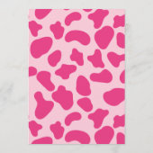 Roze Disco Cowgirl Retro Trouwmenu Kaarten (Achterkant)