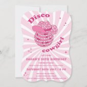 Roze | Disco Cowgirl verjaardagsfeestje Kaart (Voorkant)