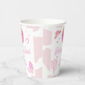 Roze Disco Cowgirl Western Rodeo Birthday Bash Papieren Bekers (Rechts)