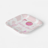 Roze Disco Cowgirl Western Rodeo Birthday Bash Papieren Bordje (Gebogen)