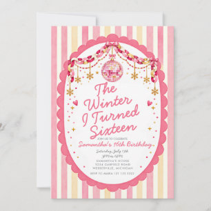 Roze Disco De Winter Toen Ik Zestien Werd Verjaard Kaart