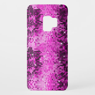 Roze Disco Faux Glitter & Sparkles Case-Mate Samsung Galaxy S9 Hoesje