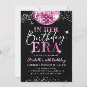 Roze Disco In Mijn Verjaardagstijd Verjaardag Kaart (Voorkant)