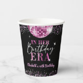 Roze Disco In Mijn Verjaardagstijd Verjaardag Papieren Bekers (Voorkant)