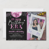 Roze Disco in mijn verjaardagstijdperk Foto Kaart (Voorkant)