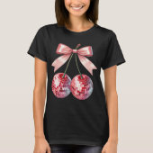 Roze disco kers t-shirt (Voorkant)