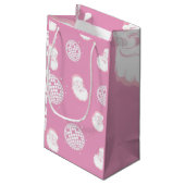 Roze Disco Kerstman Klein Cadeauzakje (Achterkant Gekanteld)