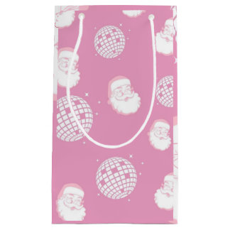 Roze Disco Kerstman Klein Cadeauzakje