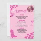 Roze Disco Let's Go Meisjes Rodeo vrijgezellenfees Kaart (Achterkant)