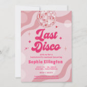 Roze Disco Retro Bachelorette Weekend Route Kaart (Voorkant)