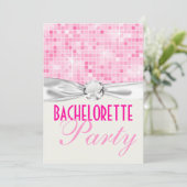 roze disco sparkle bachelorette kaart (Staand voorkant)